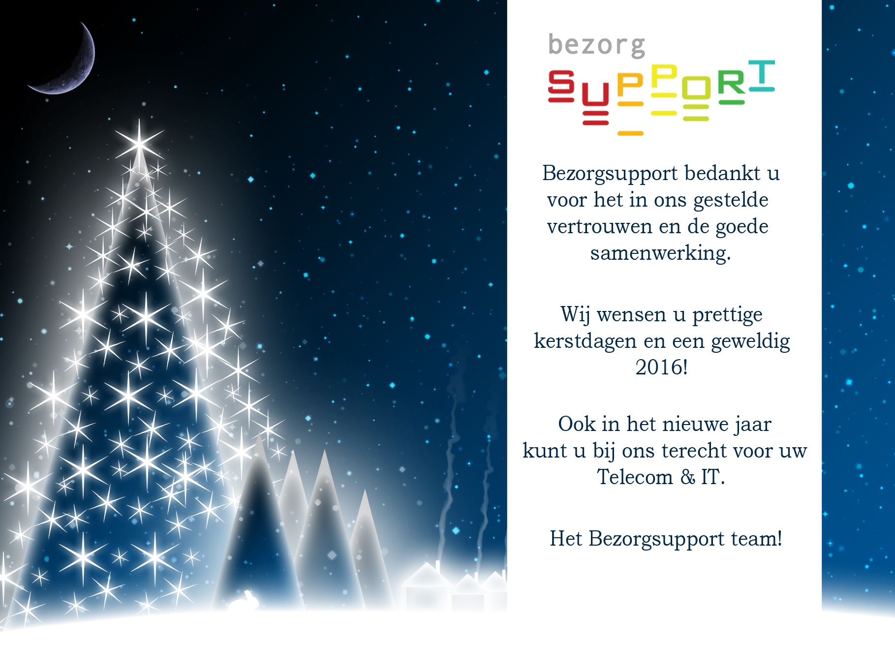 Bezorgsupport - Fijne Feestdagen! 2015